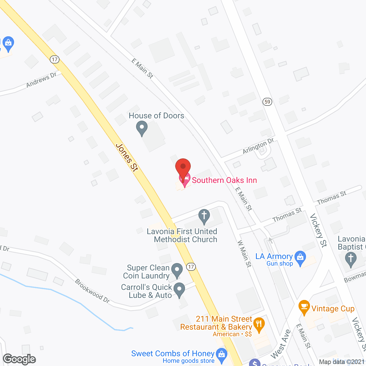 Southern Oaks Retirement Inn in google map