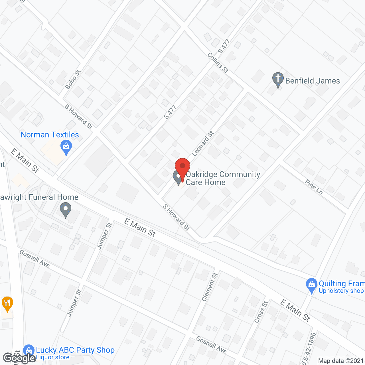 Oakridge Community Care Home in google map