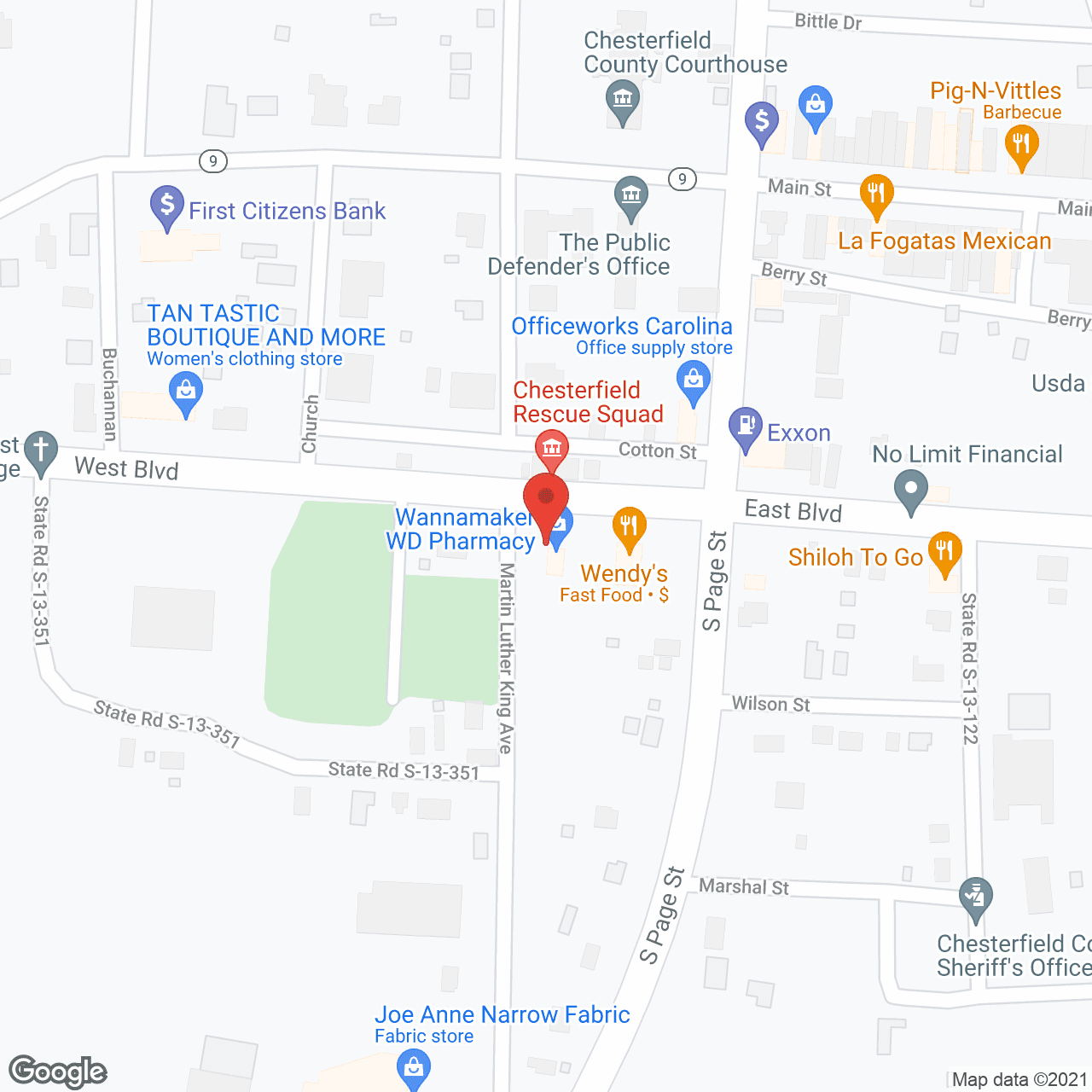Chesterfield Active Day Ctr in google map