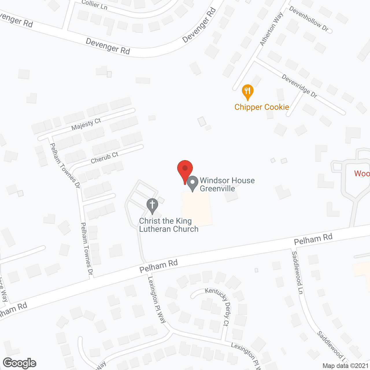 Windsor House Greenville in google map