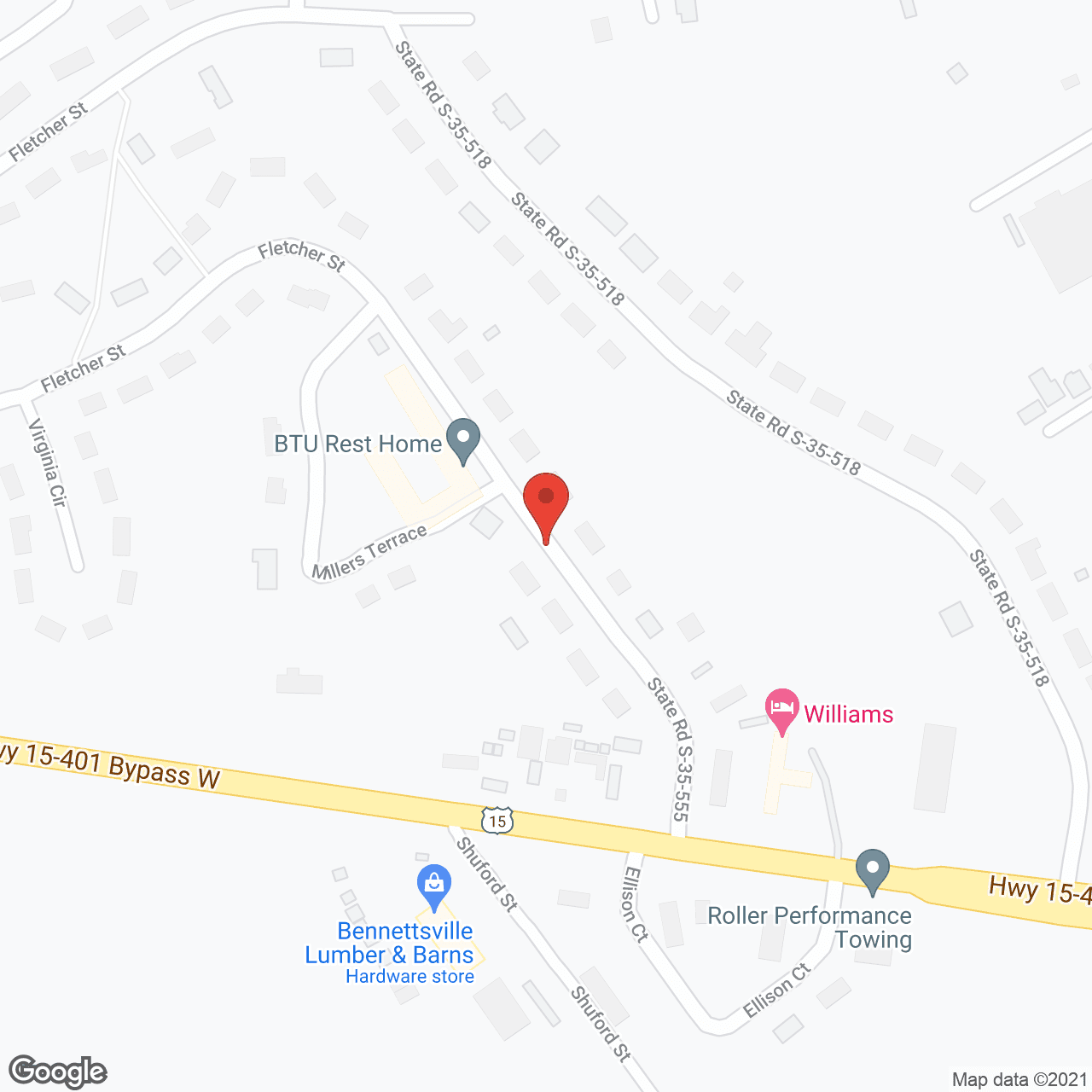 BTU Rest Home in google map