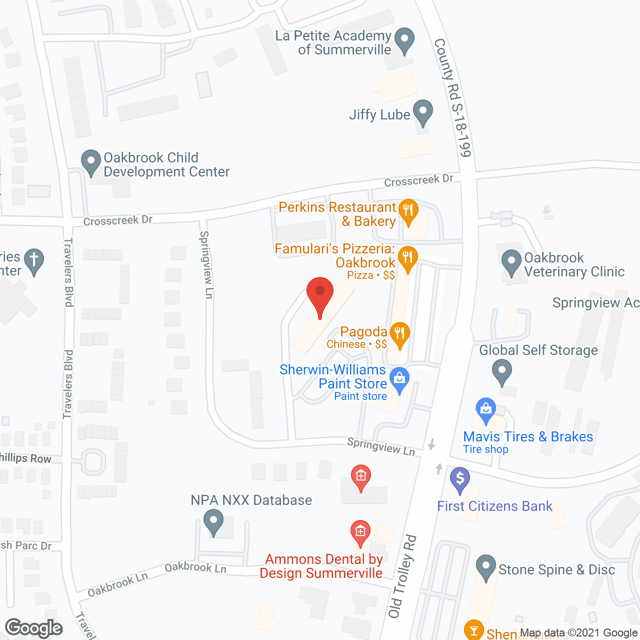 Oakbrook Towers in google map