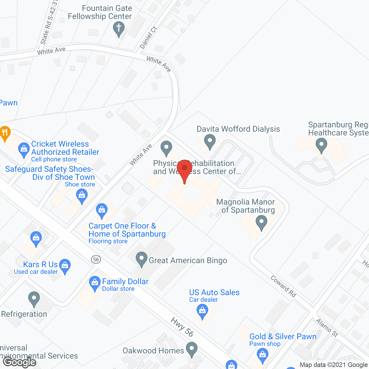 Physical Rehab and Wellness Center of Spartanburg in google map