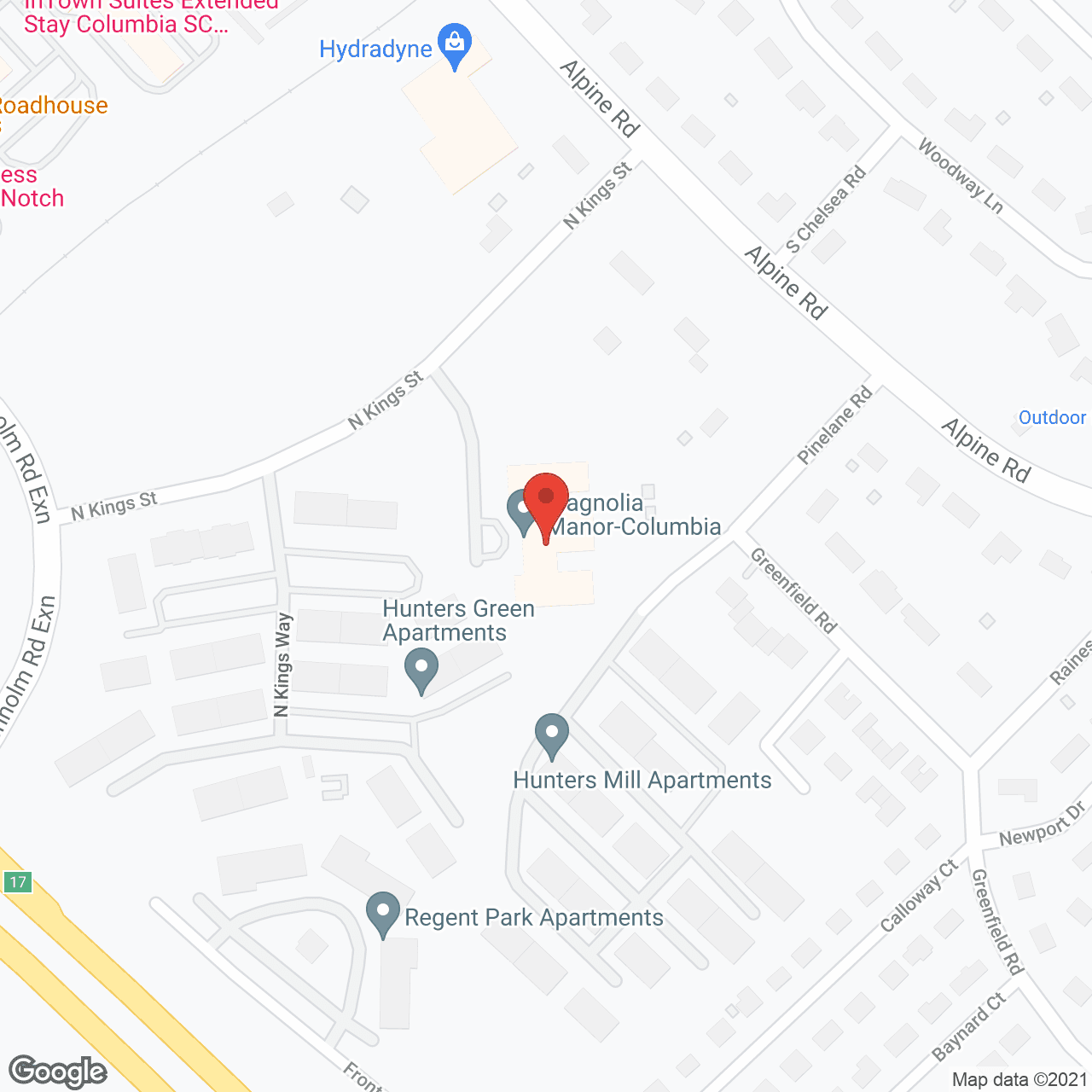 Midlands Health and Rehab in google map