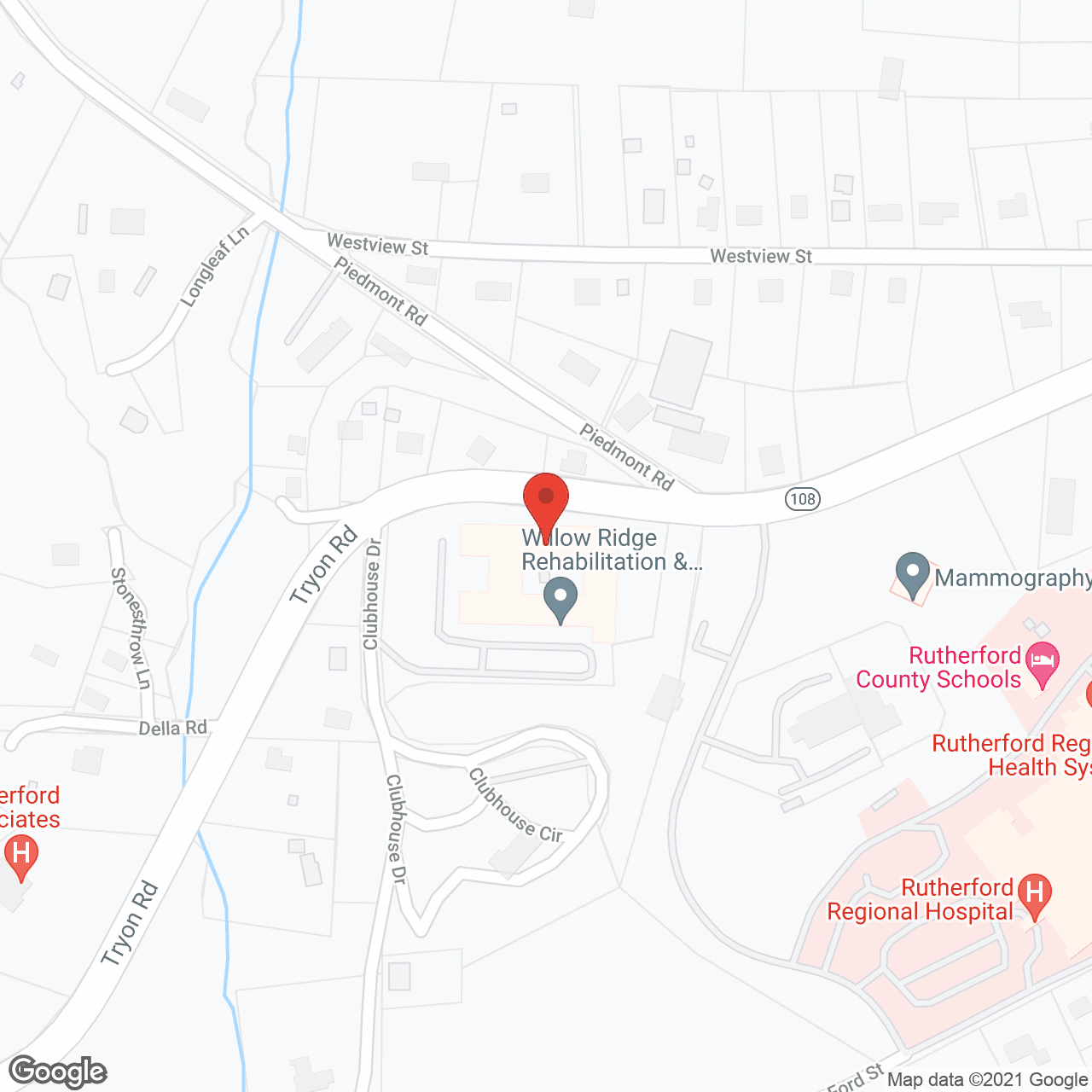 Willow Ridge in google map