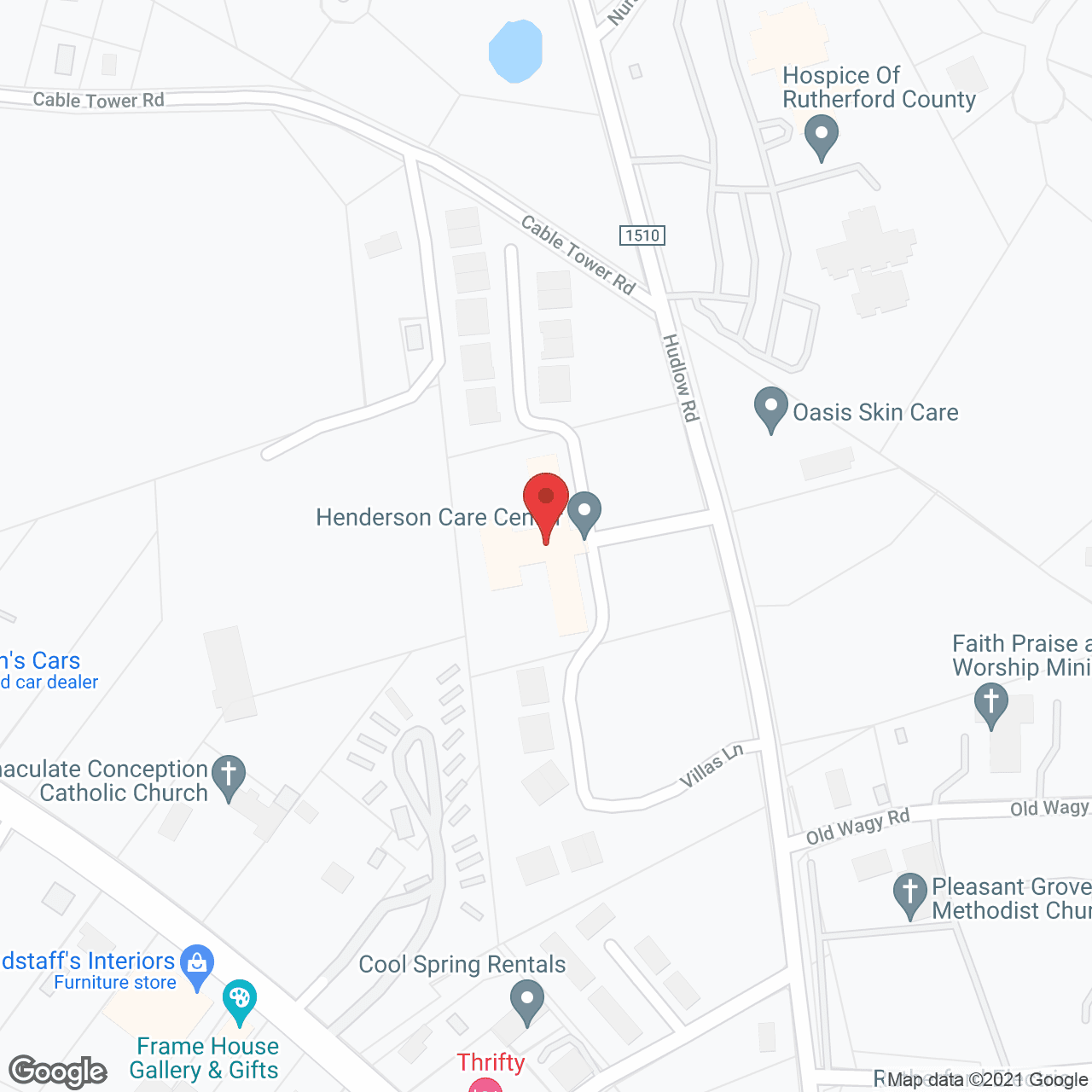 Henderson Care Center in google map