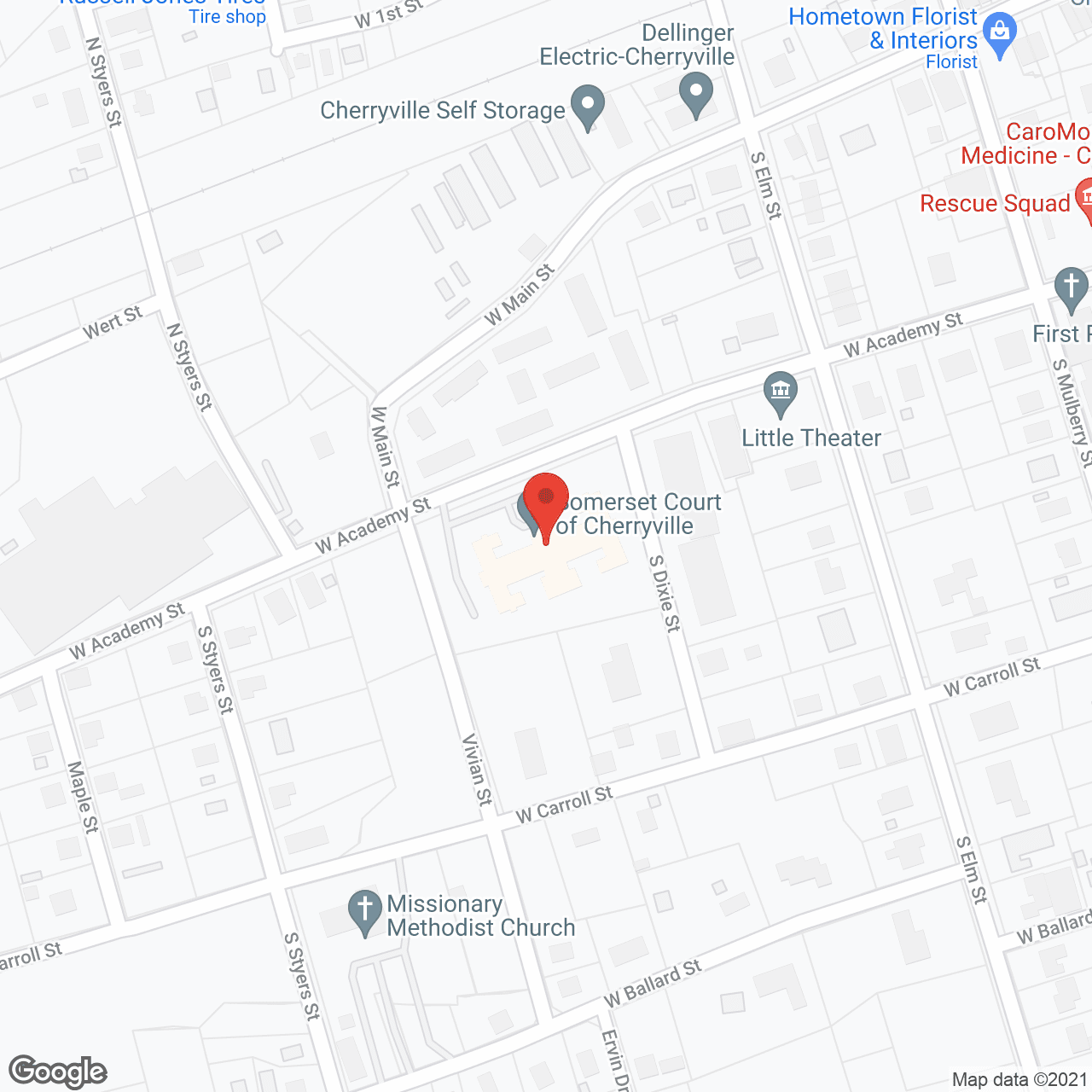 Somerset Court of Cherryville in google map