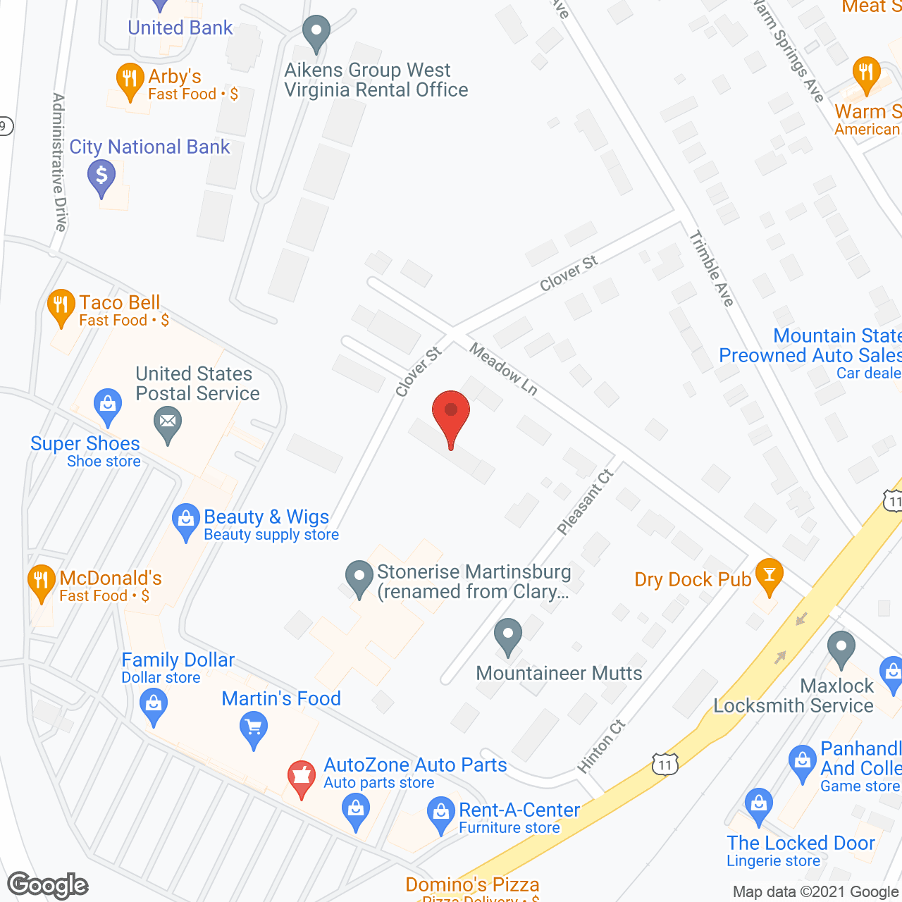 Martinsburg Healthcare Center in google map