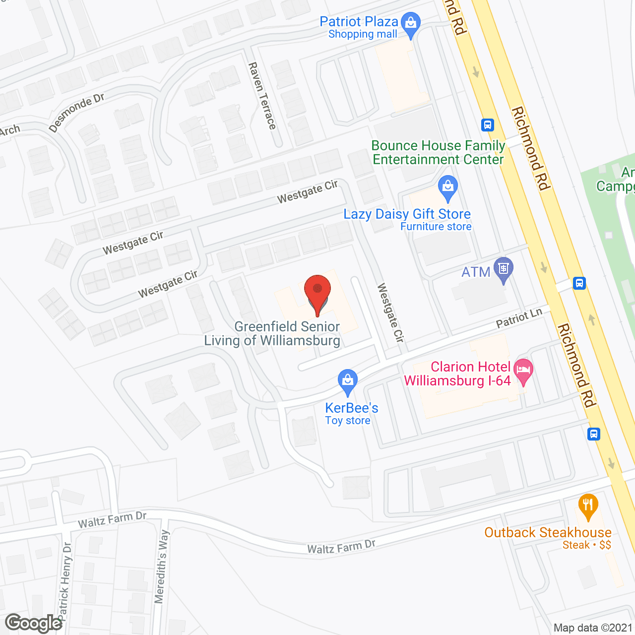 Cambridge Crossing in google map