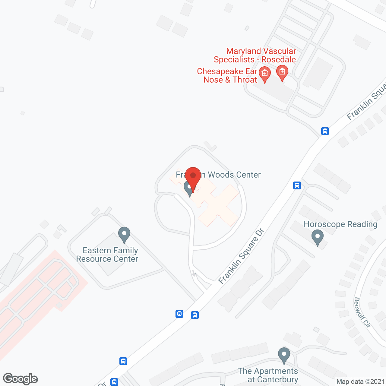 Franklin Woods Center in google map
