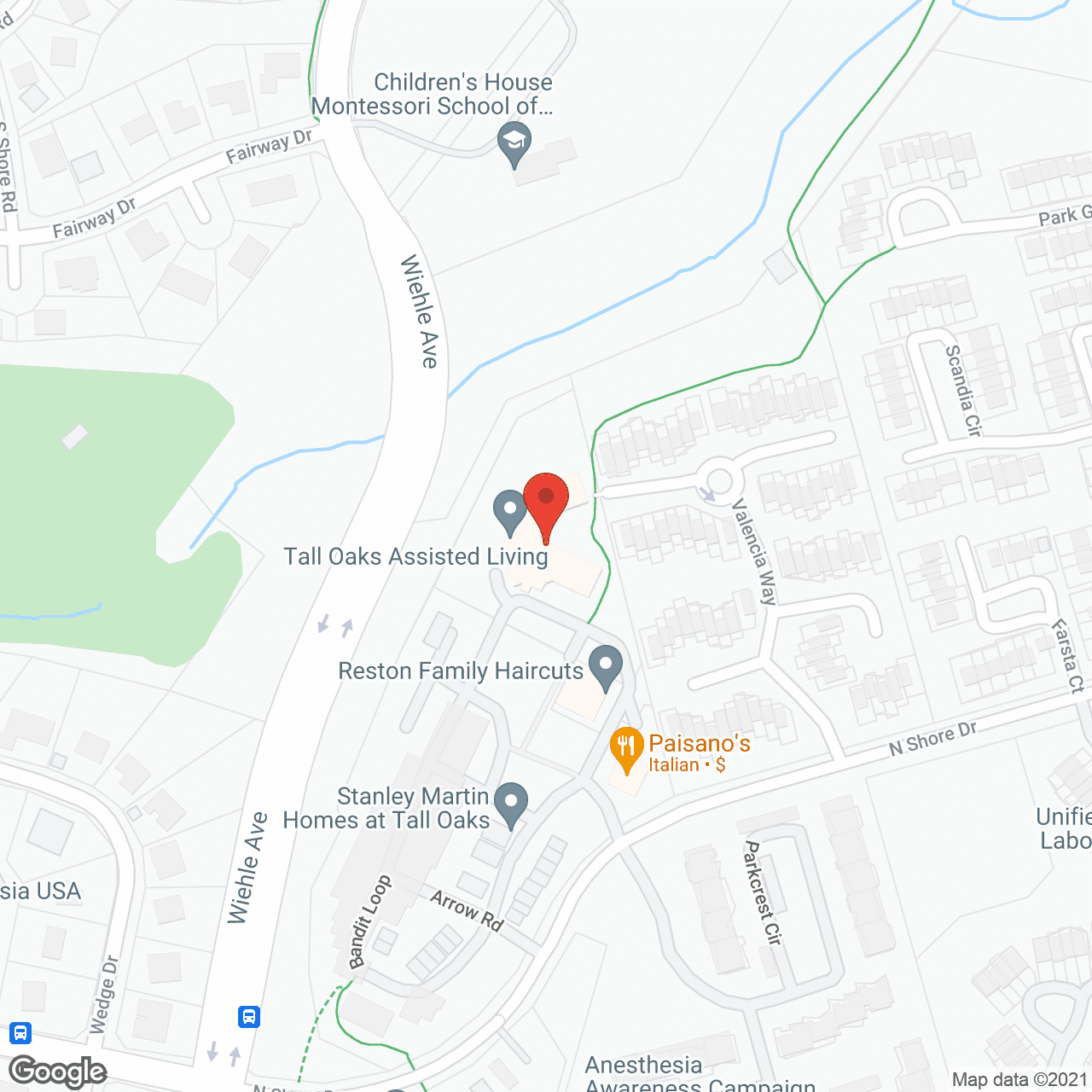 Tall Oaks Assisted Living in google map