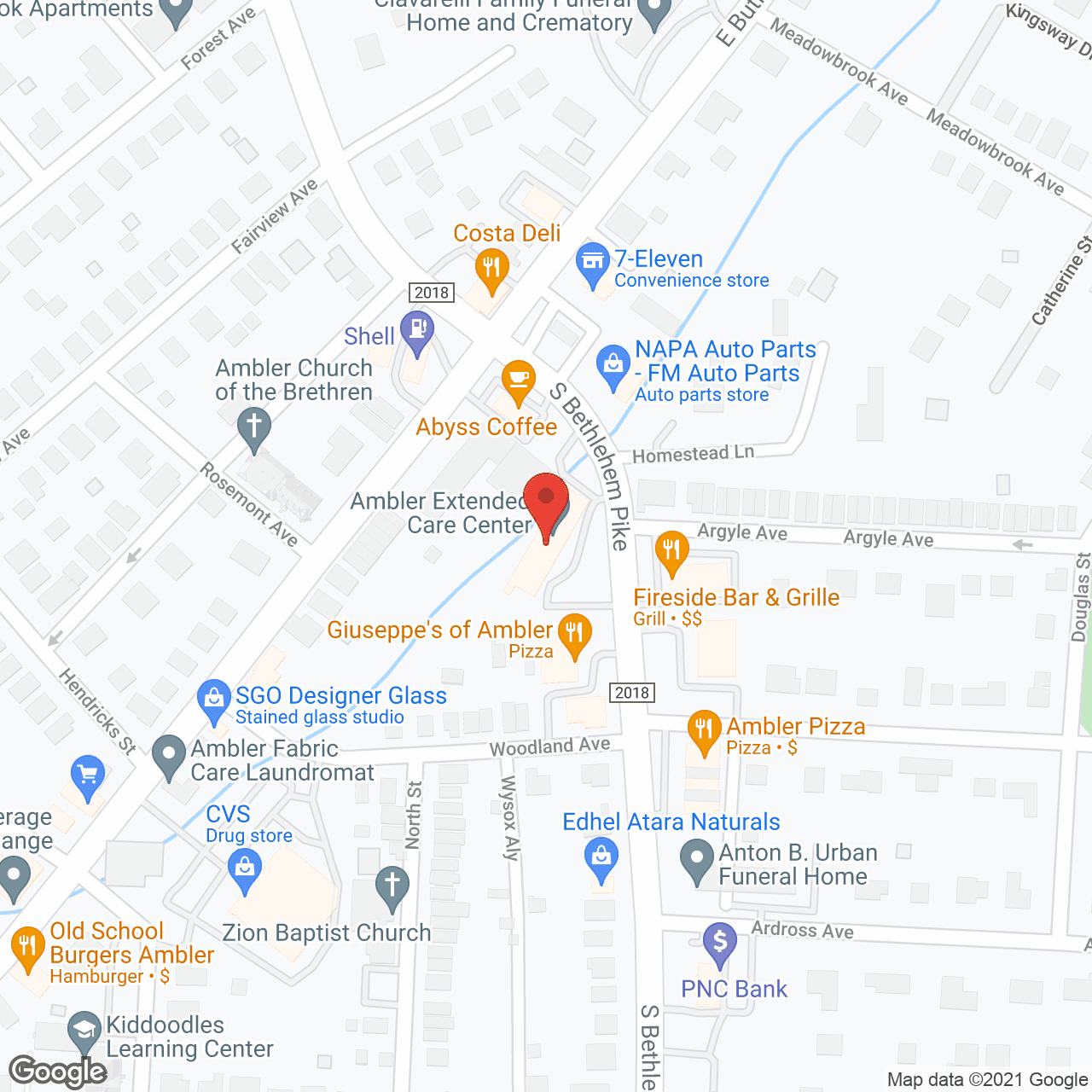 Ambler Extended Care Center in google map