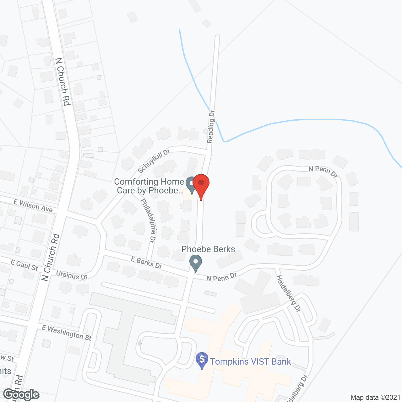 Phoebe Berks Village in google map