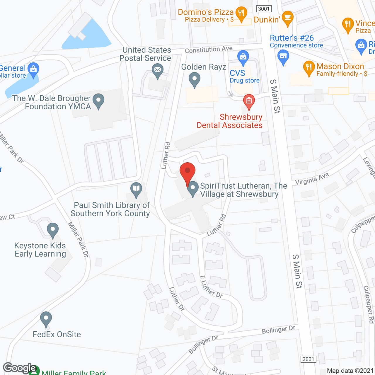 Shrewsbury Lutheran Retirement in google map