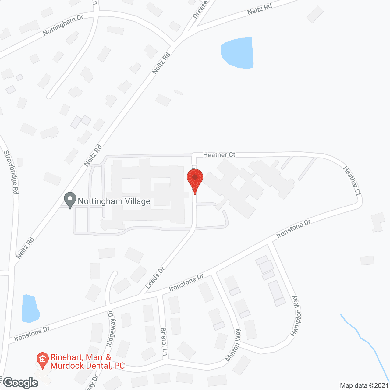 Nottingham Village in google map