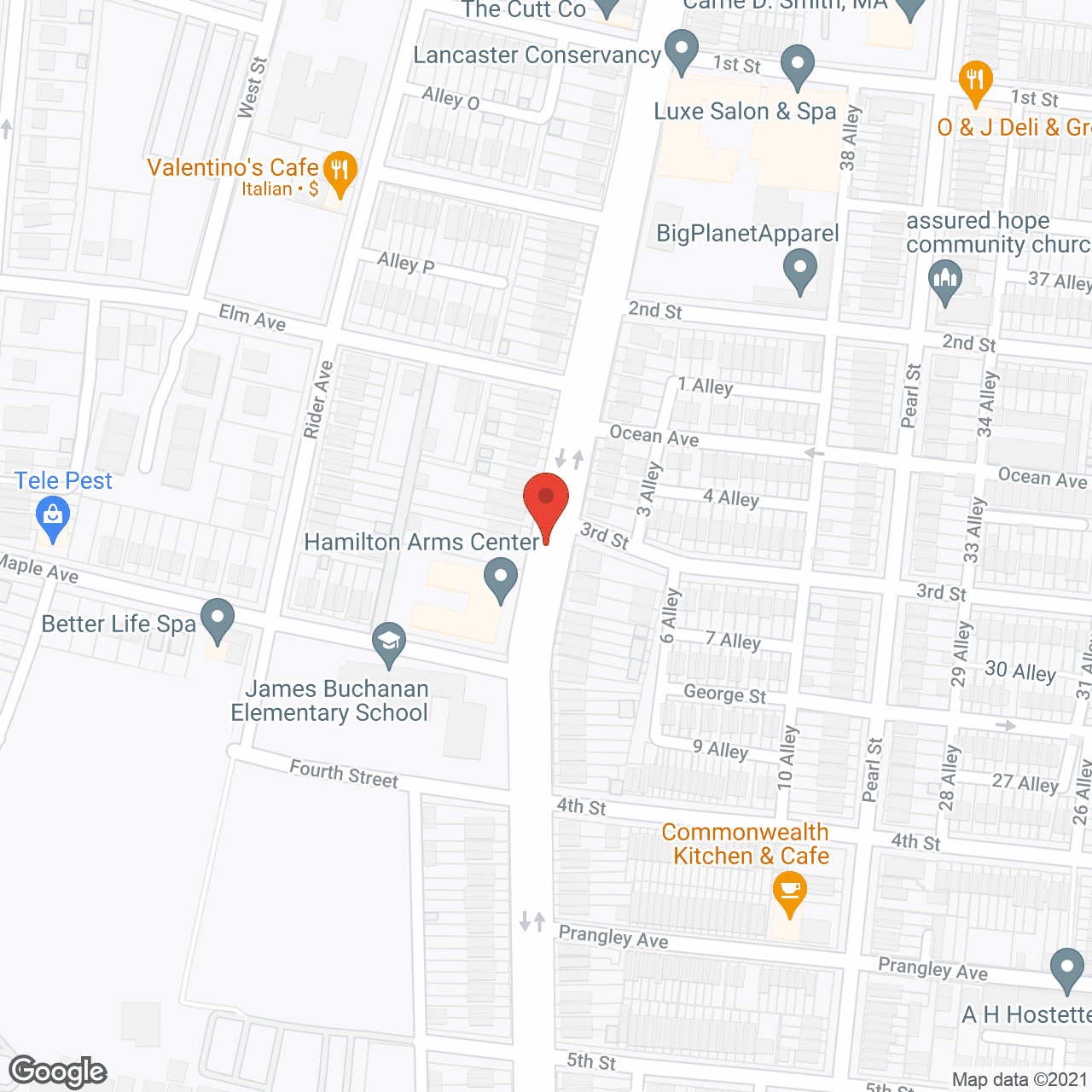 Hamilton Arms Center in google map