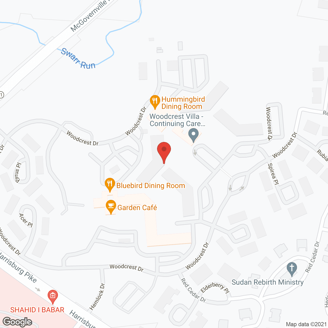 Woodcrest Villa in google map