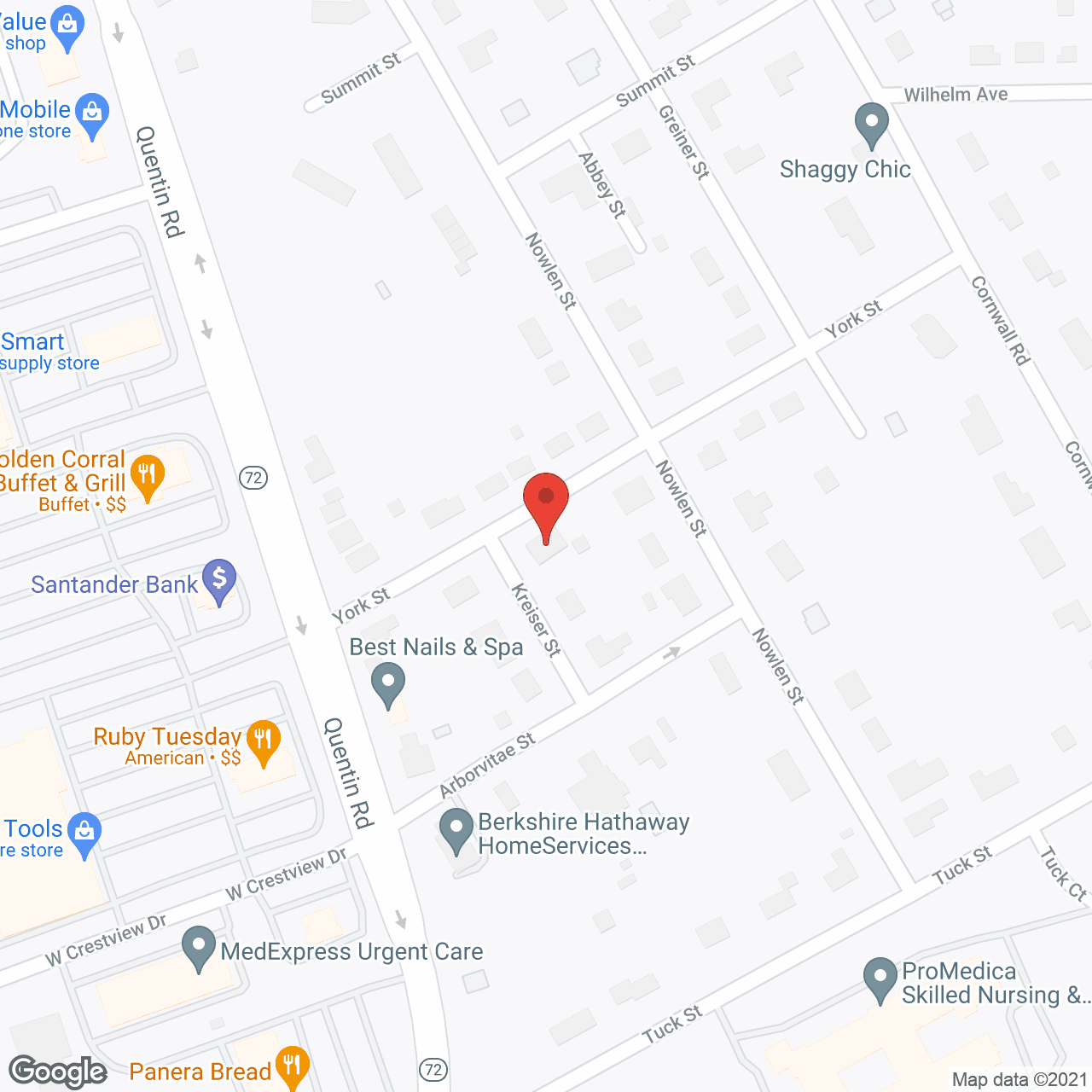 York Street Personal Care Home Inc. in google map