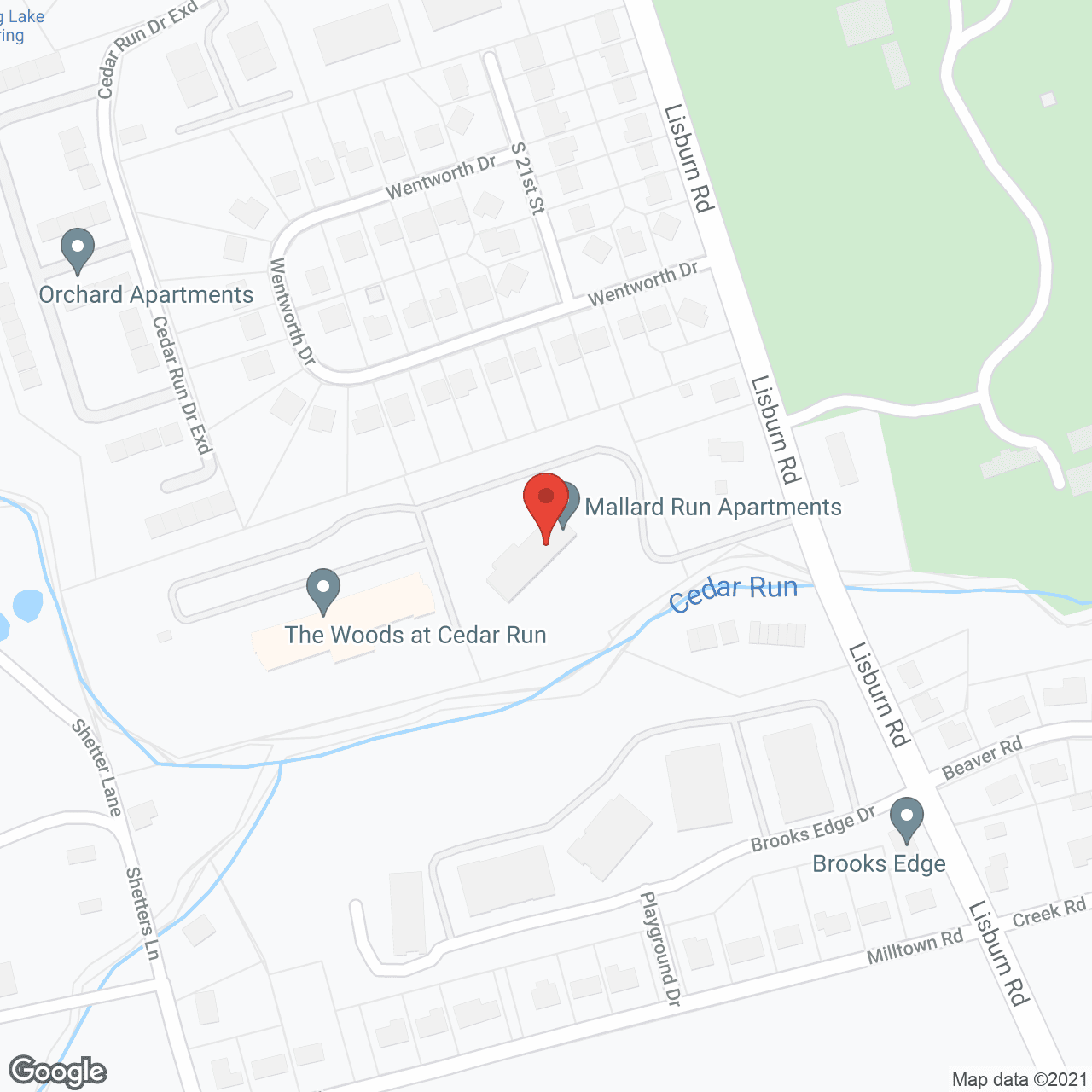 Mallard Run Apartments in google map