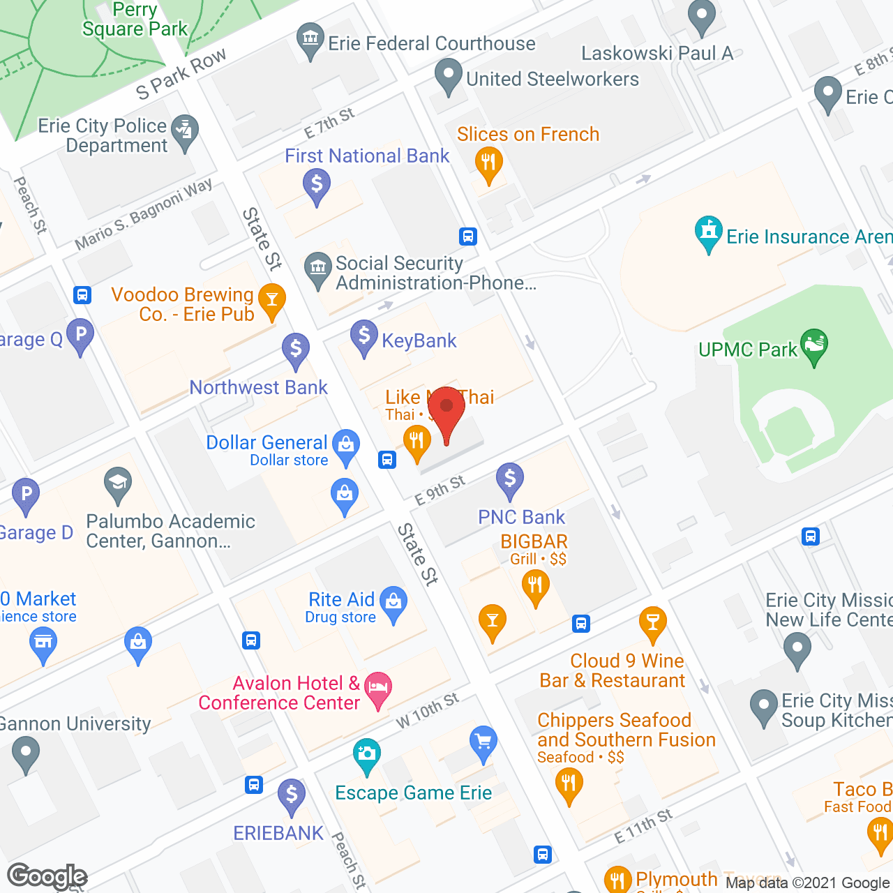 Mid City Towers in google map