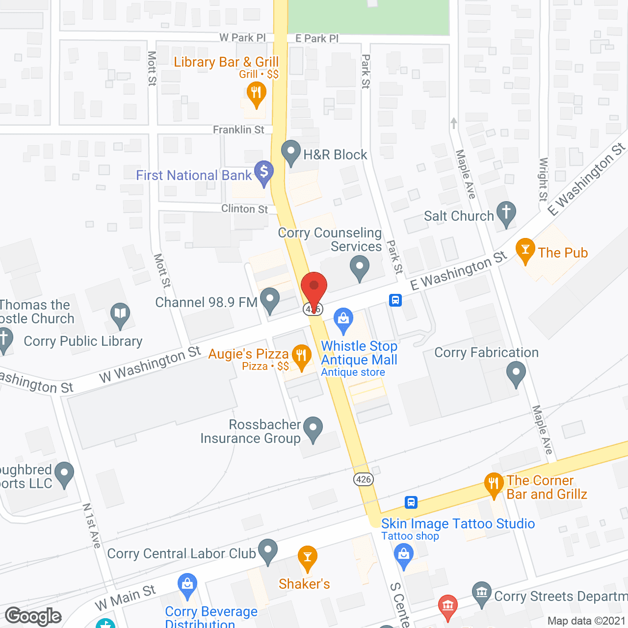 Center Place Apartments in google map