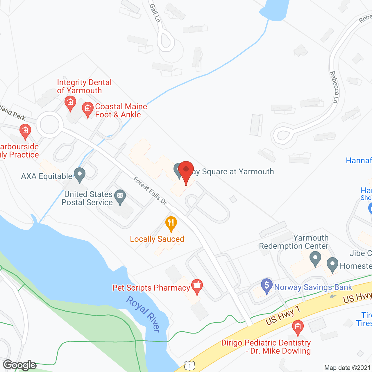 Bay Square at Yarmouth in google map