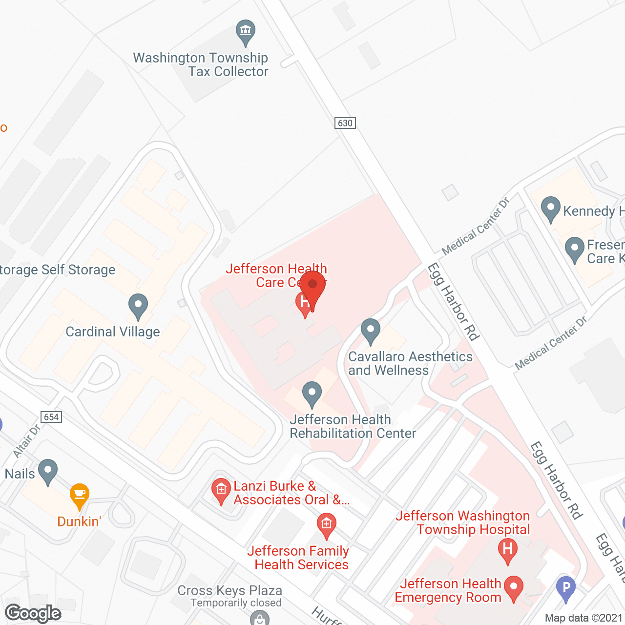 Jefferson Health Care in google map