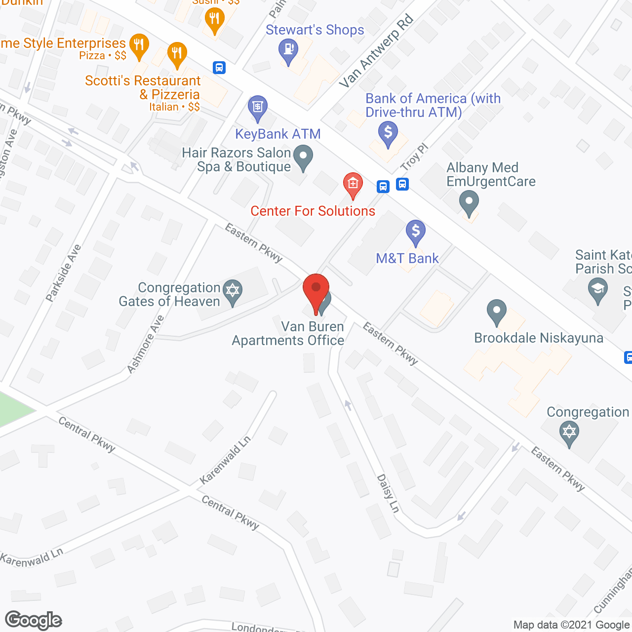 Van Buren Apartments in google map