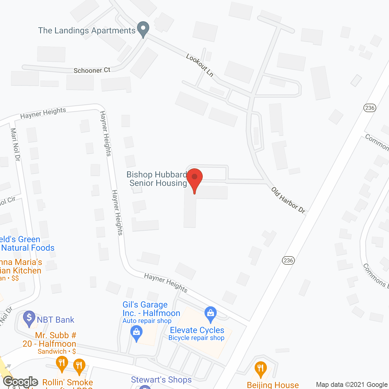 Bishop Hubbard Senior Housing in google map