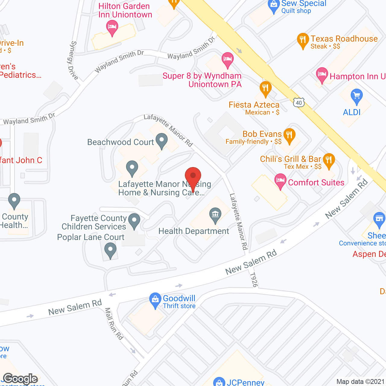 La Fayette Manor Inc in google map