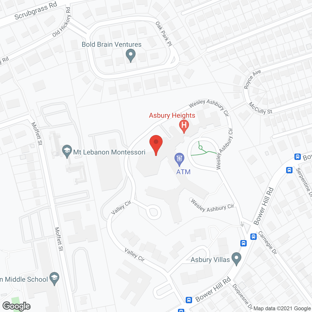 Asbury Heights in google map