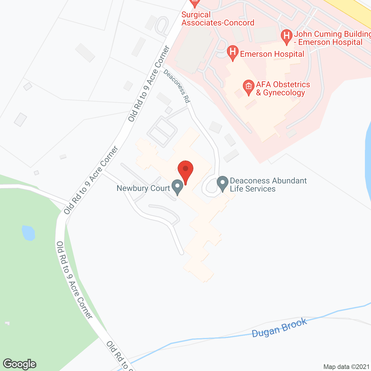 Newbury Court in google map