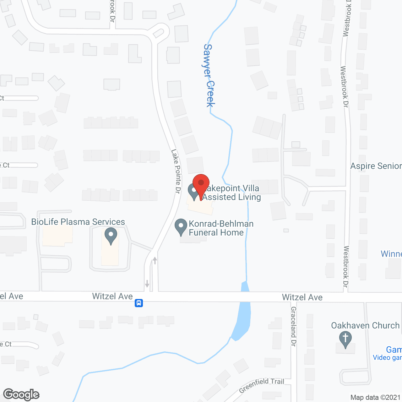 Lake Pointe Villa Assisted Living in google map