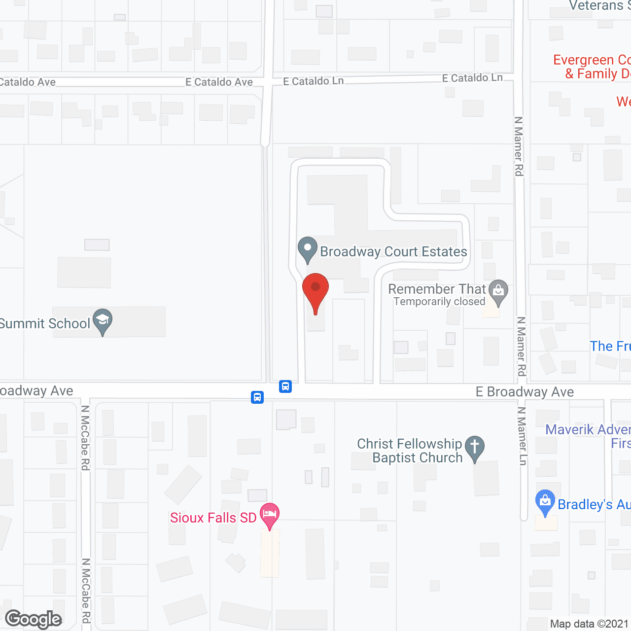 Broadway Court Estates in google map