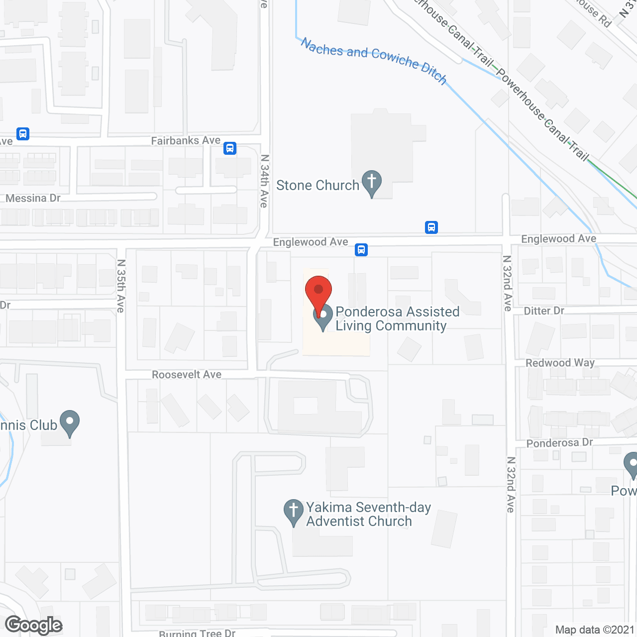 Ponderosa Retirement Center in google map