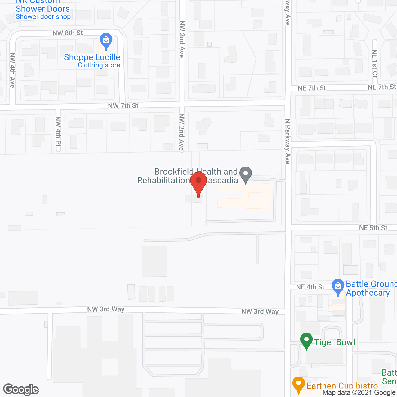 Brookfield Health and Rehab in google map