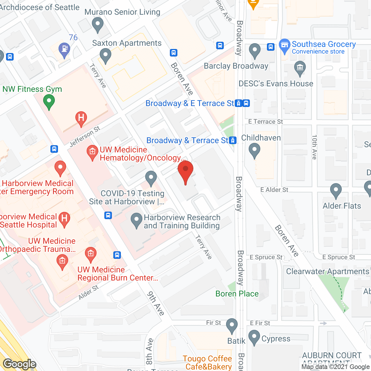 Hilltop in google map