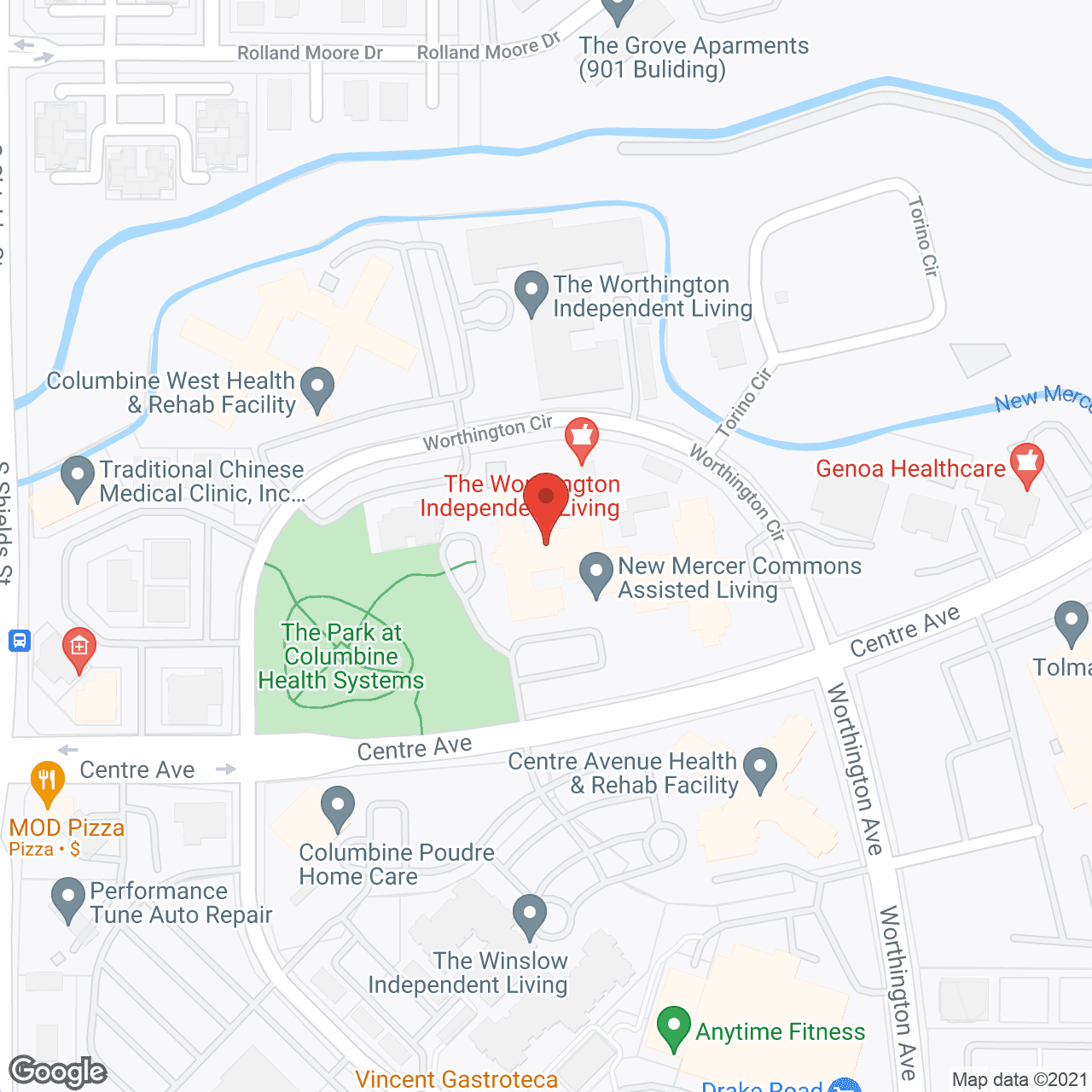 New Mercer Commons in google map