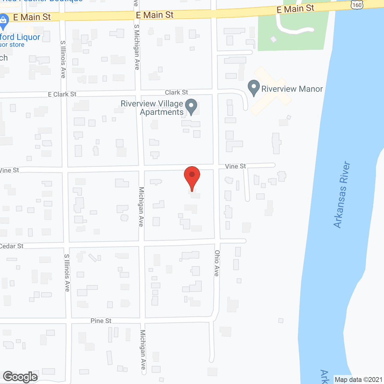 Riverview Village in google map