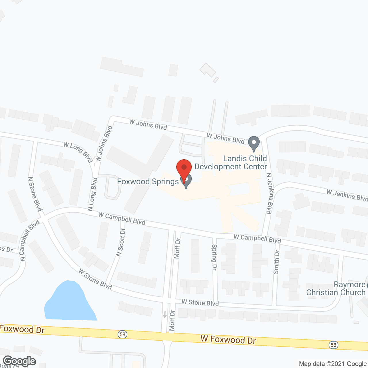 Foxwood Springs in google map