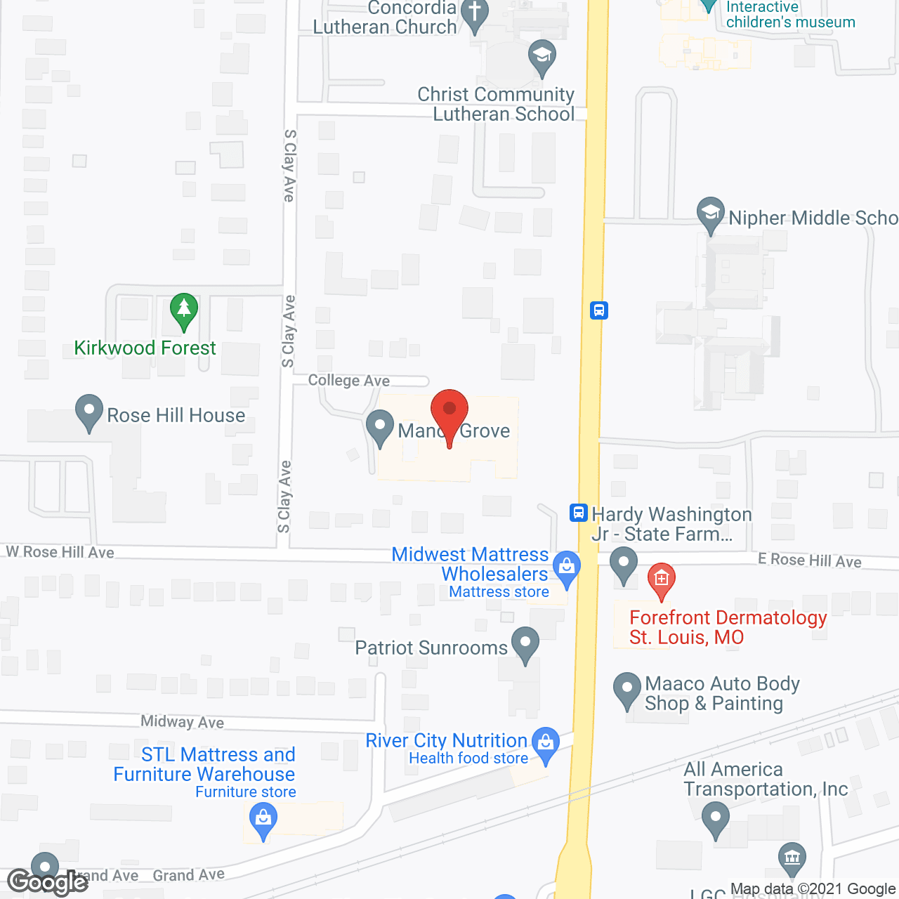 Manor Grove in google map