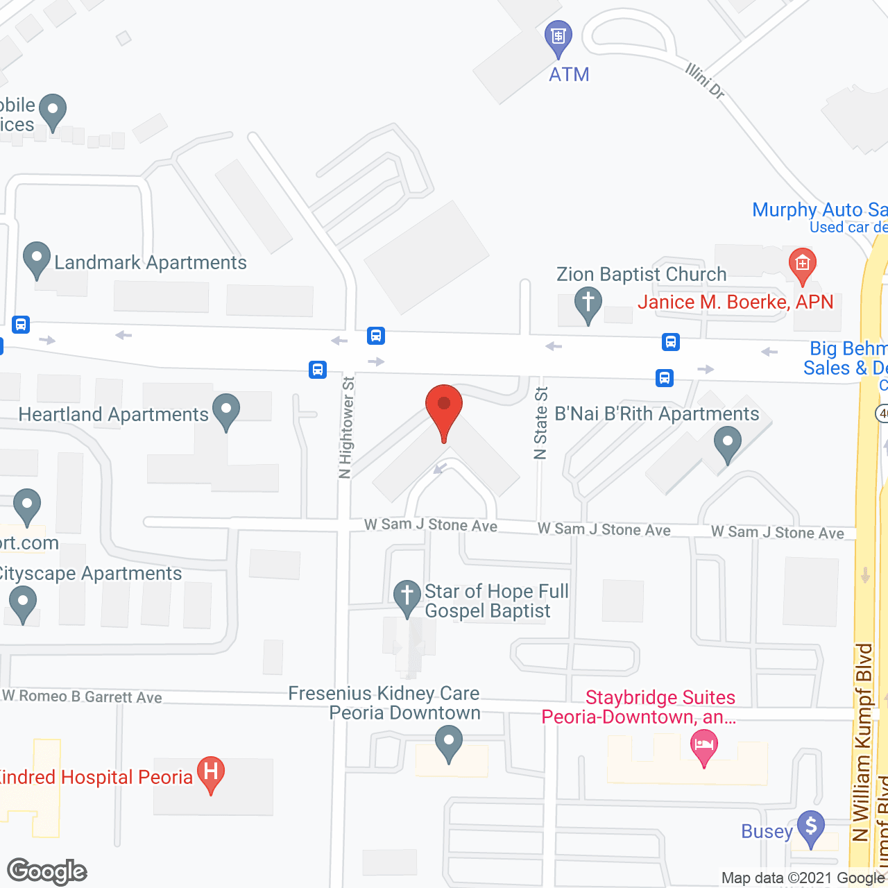B'Nai B'Rith Apartments in google map