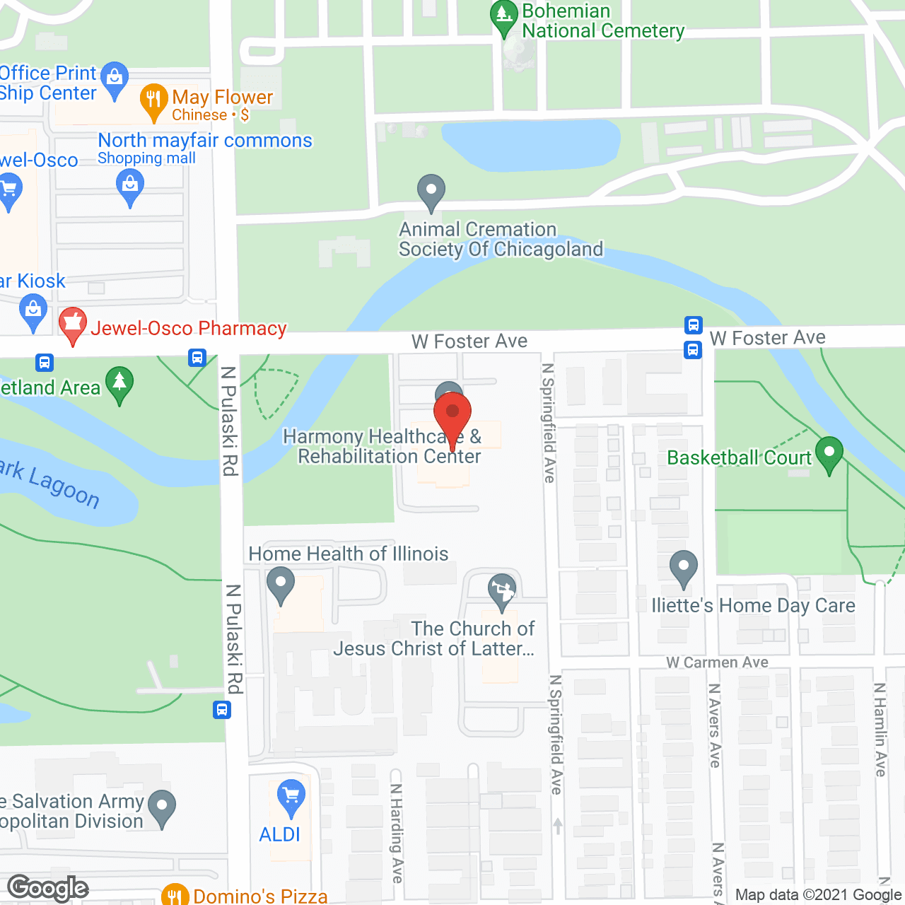 Harmony Nursing & Rehabilitation in google map