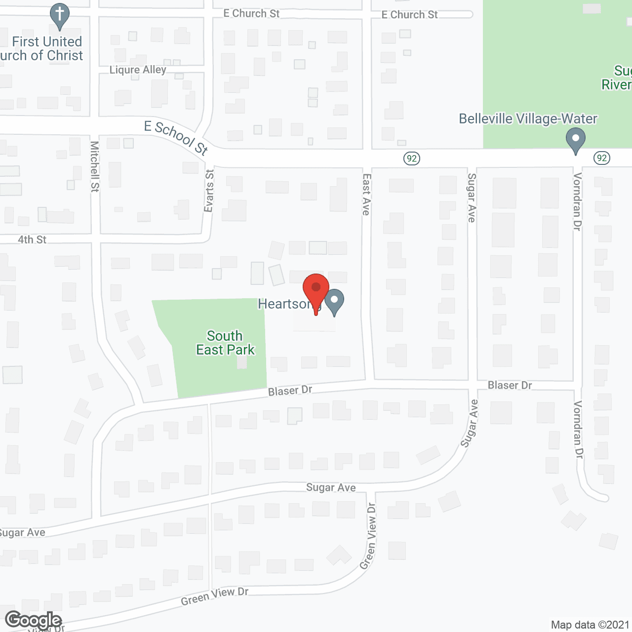 Heartsong Assisted Living in google map