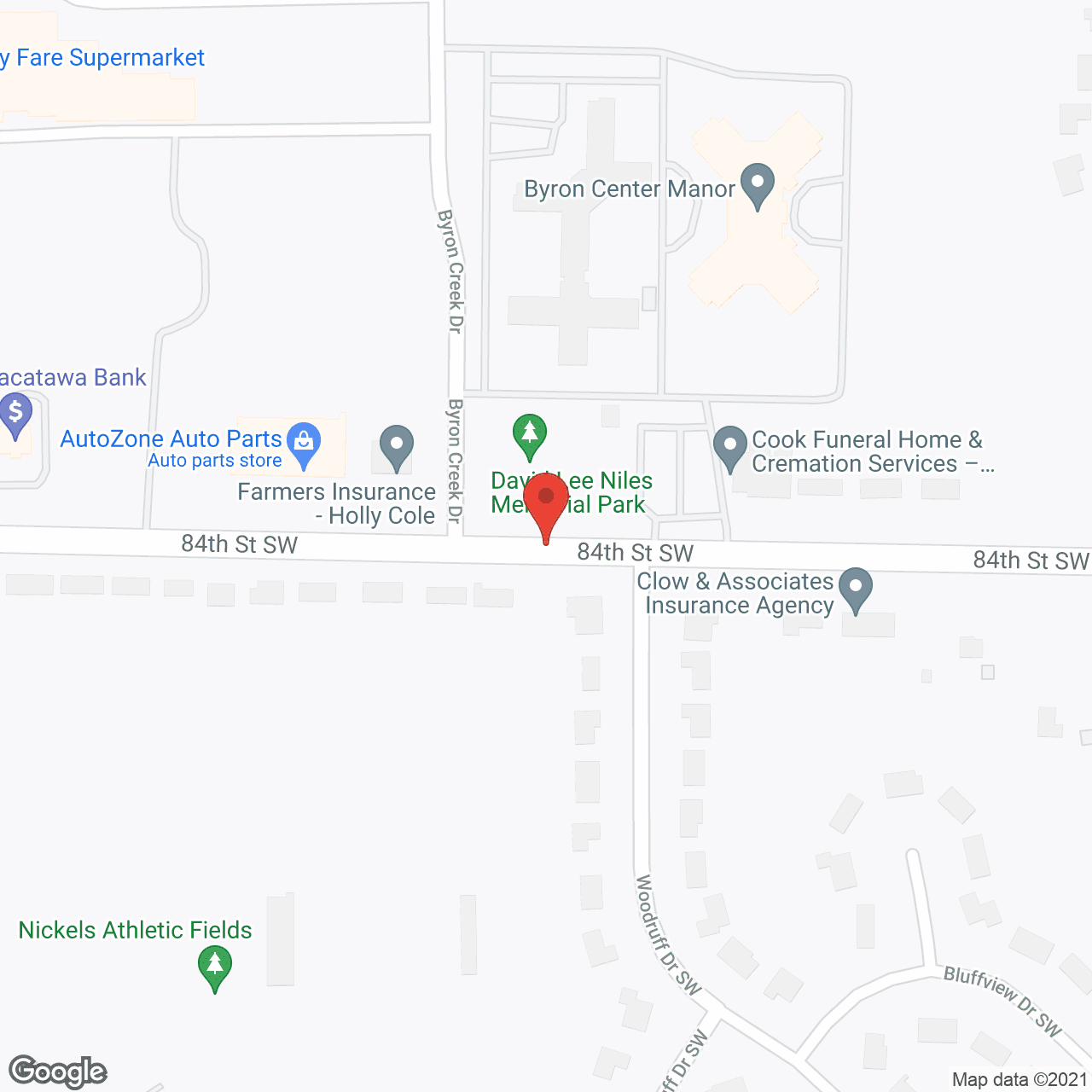 Care Cardinal Byron Center in google map