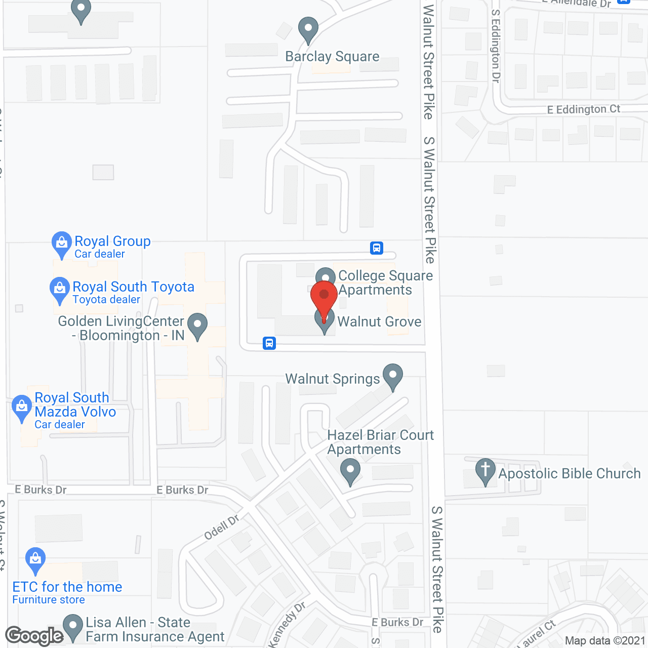 Walnut Grove Apartments in google map
