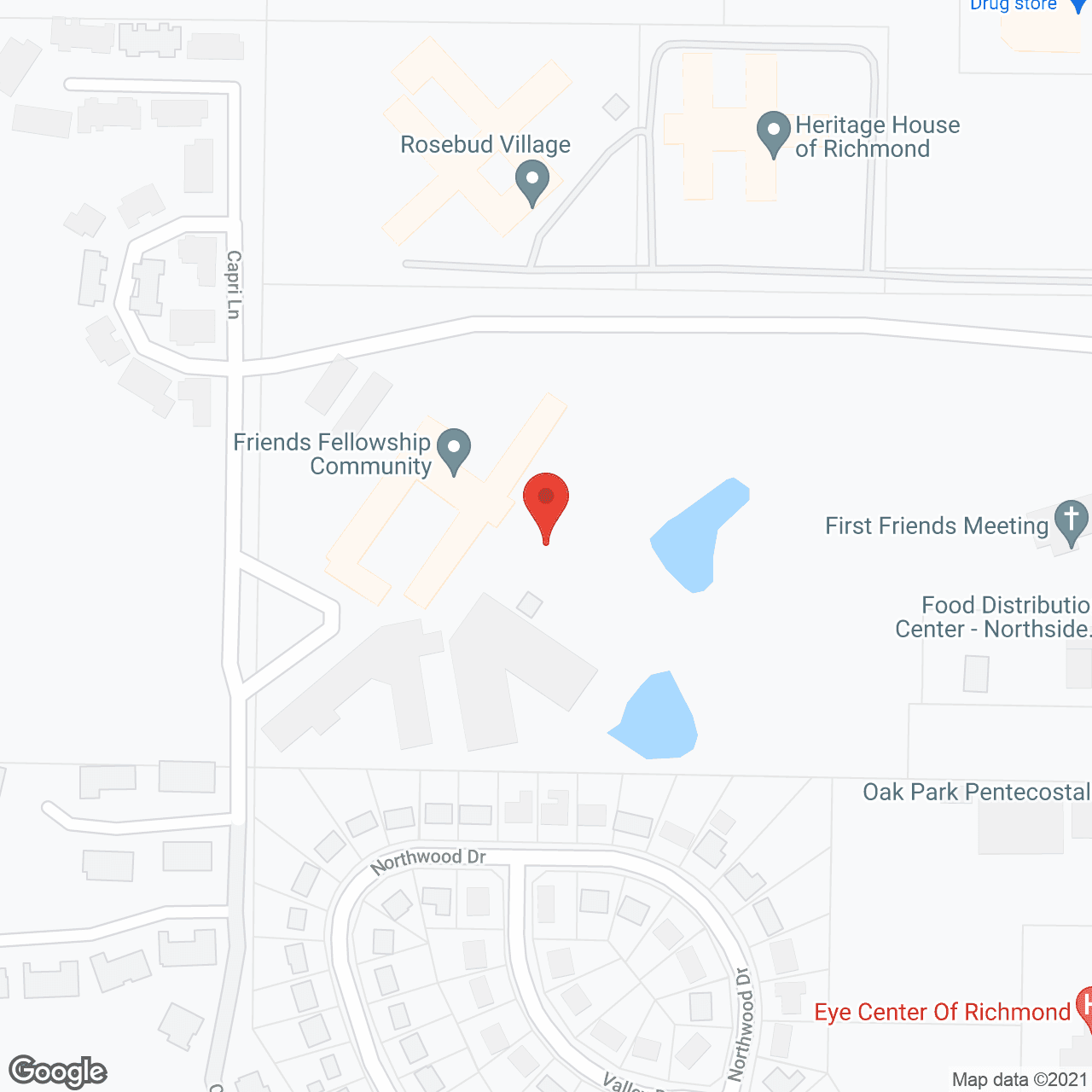 Friends Fellowship Community, a CCRC in google map