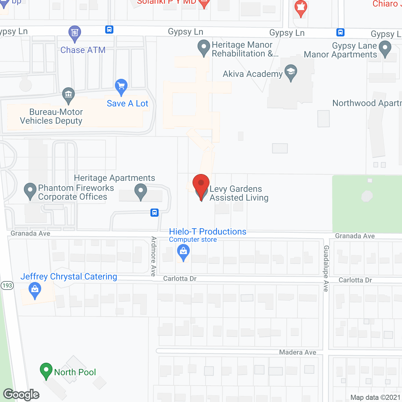 Levy Gardens Assisted Living in google map