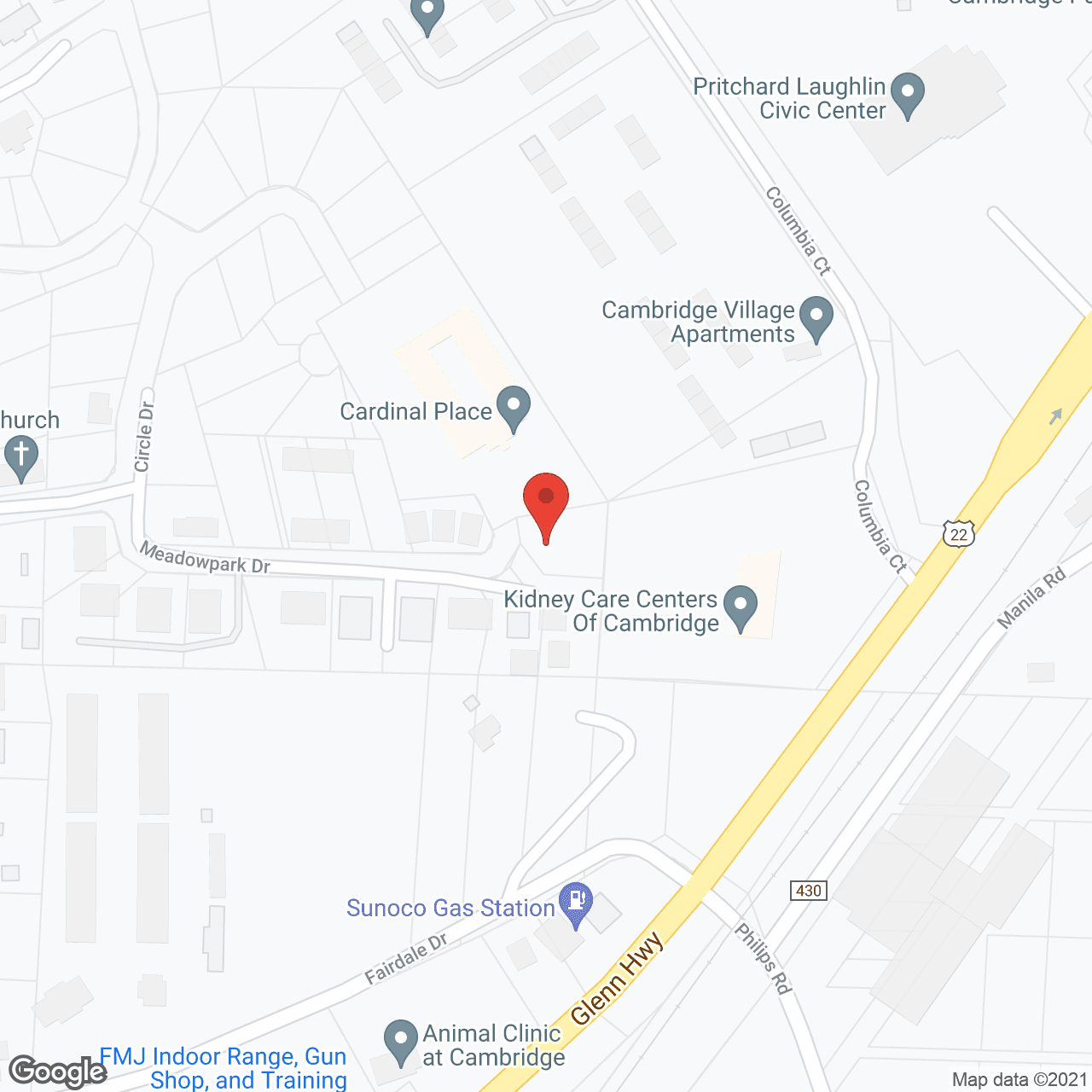 Cardinal Place in google map