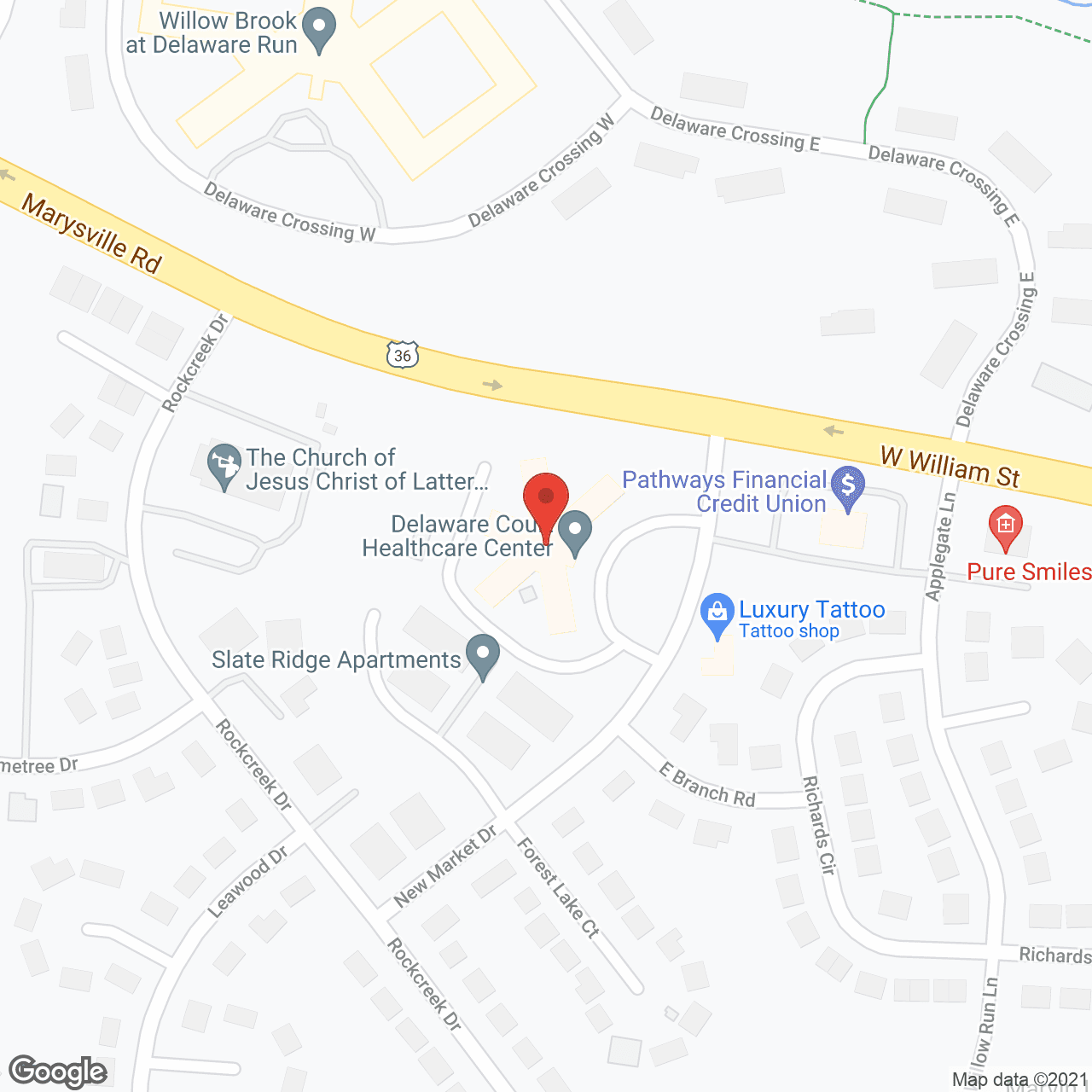 Delaware Court Health Care Ctr in google map